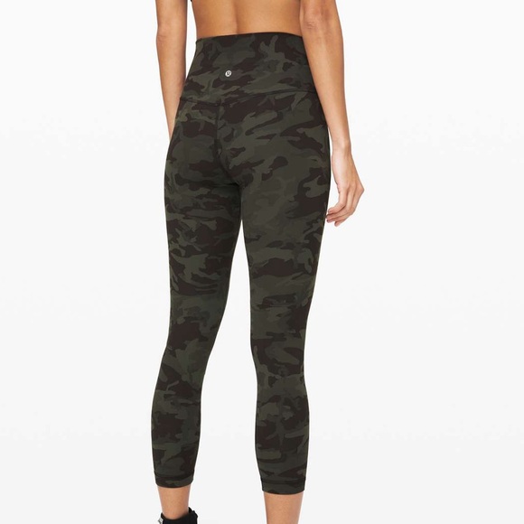 lululemon athletica Pants - Lululemon Align Pant II 25" Incognito Camo Multi Gator Green Nulu Leggings 14